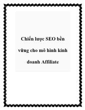 Chiến lược SEO bền vững cho mô hình kinh doanh Affiliate