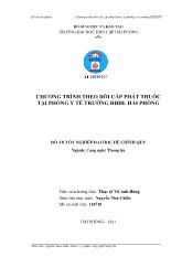 Chương trình theo dõi cấp phát thuốc tại phõng y tế trường đại học dân lập Hải Phòng