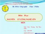 Chuyên đề Công nghệ lên men nước mắm