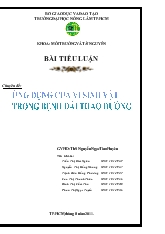 Chuyên đề Ứng dụng của vi sinh vật trong bệnh đái tháo đường