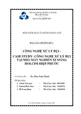 Công nghệ xử lý bụi - Case study: Công nghệ xử lý bụi tại nhà máy nghiền xi măng holcim Hiệp Phước