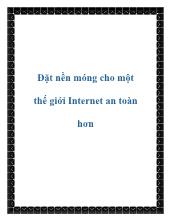 Đặt nền móng cho một thế giới Internet an toàn hơn