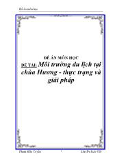 Đề tài Môi trường du lịch ở chùa Hương - Thực trạng và giải pháp
