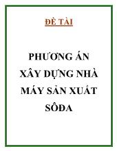 Đề tài phương án xây dựng nhà máy sản xuất sôđa