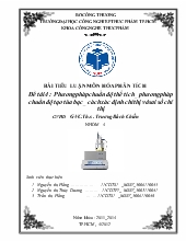 Đề tài Phương pháp chuẩn độ thể tích - Phương pháp chuẩn độ tạo tủa bạc - Cách xác định chỉ thị và sai số chỉ thị