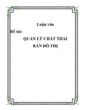 Đề tài Quản lý chất thải rắn đô thị