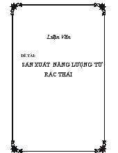 Đề tài Sản xuất năng lượng từ rác thải