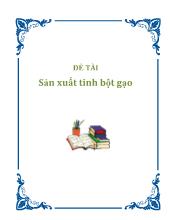 Đề tài Sản xuất tinh bột gạo