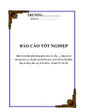 Đề tài Sinh vật chỉ thị môi trường nước (trai, ốc, hến…), sống tại các mương nước, ao, hồ, gần các bãi thu gom và tái chế rác thải điện, điện tử thuộc khu vực Triều Khúc - Thanh Tr ì- Hà Nội