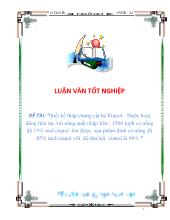 Đề tài Thiết kế tháp chưng cất hệ Etanol - Nước hoạt động liên tục với nâng suất nhập liệu: 1500 kg/h có nồng độ15% mol etanol, thu được sản phẩm đỉnh có nồng độ 85% mol etanol với độ thu hồi etanol là 99%