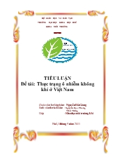 Đề tài Thực trạng ô nhiễm không khí ở Việt Nam
