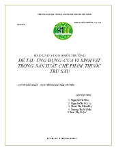 Đề tài Ứng dụng của vi sinh vật trong sản xuất chế phẩm thuốc trừ sâu