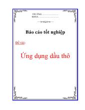 Đề tài Ứng dụng dầu thô