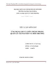 Đề tài Ứng dụng gis và viễn thám trong quản lý tài nguyên và môi trường