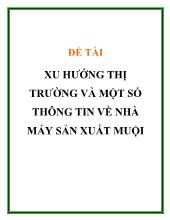 Đề tài Xu hướng thị trường và một số thông tin về nhà máy sản xuất muội
