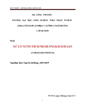 Đề tài Xử lý nước thải nhà hàng khách sạn