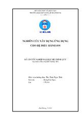 Đồ án Nghiên cứu xây dựng ứng dụng cho hệ điều hành ios