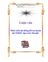 Đồ án Phát triển hệ thống hỗ trợ luyện thi TOEIC dựa trên Moodle