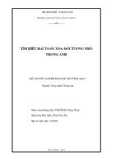 Đồ án Tìm hiểu bài toán xóa đối tượng nhỏ trong ảnh