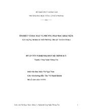 Đồ án Tìm hiểu về học máy và phương pháp học khái niệm - Xây dựng module mô phỏng thuật toán find-S