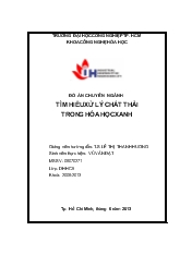 Đồ án Tìm hiểu xử lý chất thải trong hóa học xanh