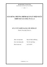 Đồ án Xây dựng chương trình quản lý nhập xuất thiết bị tại công ty ECS