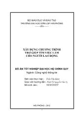 Đồ án Xây dựng chương trình trợ giúp tìm việc làm cho người lao động