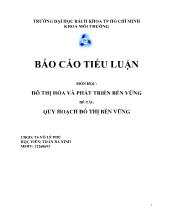 Đô thị hóa và phát triển bền vững - Quy hoạch đô thị bền vững
