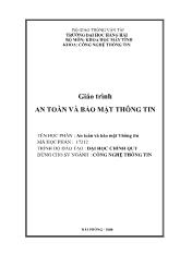 Giáo trình an toàn và bảo mật thông tin