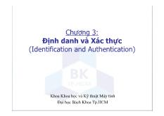 Khoa khoa học và kỹ thuật máy tính - Chương 3: Định danh và xác thực