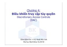 Khoa khoa học và kỹ thuật máy tính - Chương 4:  Điều khiển truy cập tùy quyền