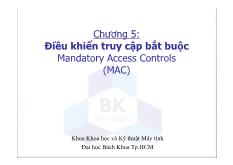 Khoa khoa học và kỹ thuật máy tính - Chương 5: Điều khiển truy cập bắt buộc