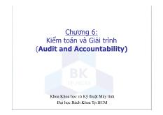 Khoa khoa học và kỹ thuật máy tính - Chương 6: Kiểm toán và Giải trình