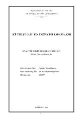 Kỹ thuật giấu tin trên K bit LSB của ảnh