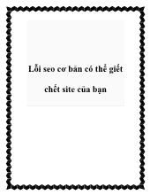 Lỗi seo cơ bản có thể giết chết site của bạn