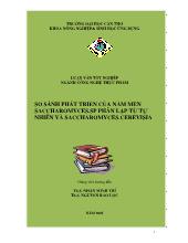 Luận văn Công nghệ thực phẩm - So sánh phát triển của nấm men saccharomyces.sp phân lập từtự nhiên và saccharomyces.cerevisia