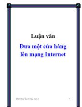 Luận văn Đưa một cửa hàng lên mạng Internet