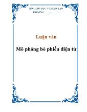 Luận văn Mô phỏng bỏ phiếu điện tử