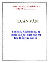 Luận văn Tìm hiểu Clementine, áp dụng vào bài khai phá dữ liệu thống kê dân số