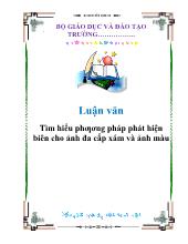 Luận văn Tìm hiểu phương pháp phát hiện biên cho ảnh đa cấp xám và ảnh màu