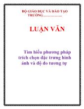 Luận văn Tìm hiểu phương pháp trích chọn đặc trưng hình ảnh và độ đo tương tự
