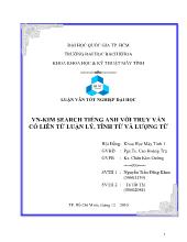 Luận văn Vn-Kim search tiếng anh với truy vấn có liên từ luận lý, tính từ và lượng từ