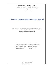 Luận văn Xây dựng chương trình xác thực ảnh số