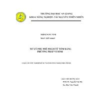 Luận văn Xử lý phụ phế phẩm từ tôm bằng phương pháp vi sinh