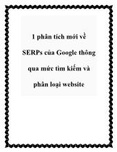 Một phân tích mới về SERPs của Google thông qua mức tìm kiếm và phân loại website