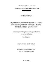 Một phương pháp đảm bảo chất lượng cho dịch vụ truyền thông đa hướng thời gian thực qua mạng IP