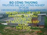 Nghiên cứu đề xuất phương án tăng cường xử lý nước ở nhà máy nước Thủ Đức
