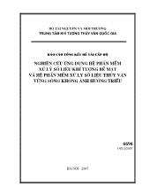 Nghiên cứu ứng dụng hệ phần mềm xử lý số liệu khí tượng bề mặt và hệ phần mềm xử lý số liệu thủy văn vùng sông không ảnh hưởng triều