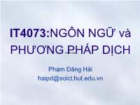 Ngôn ngữ và phương pháp dịch - Chương 5: Sinh mã
