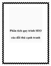 Phân tích quy trình SEO của đối thủ cạnh tranh